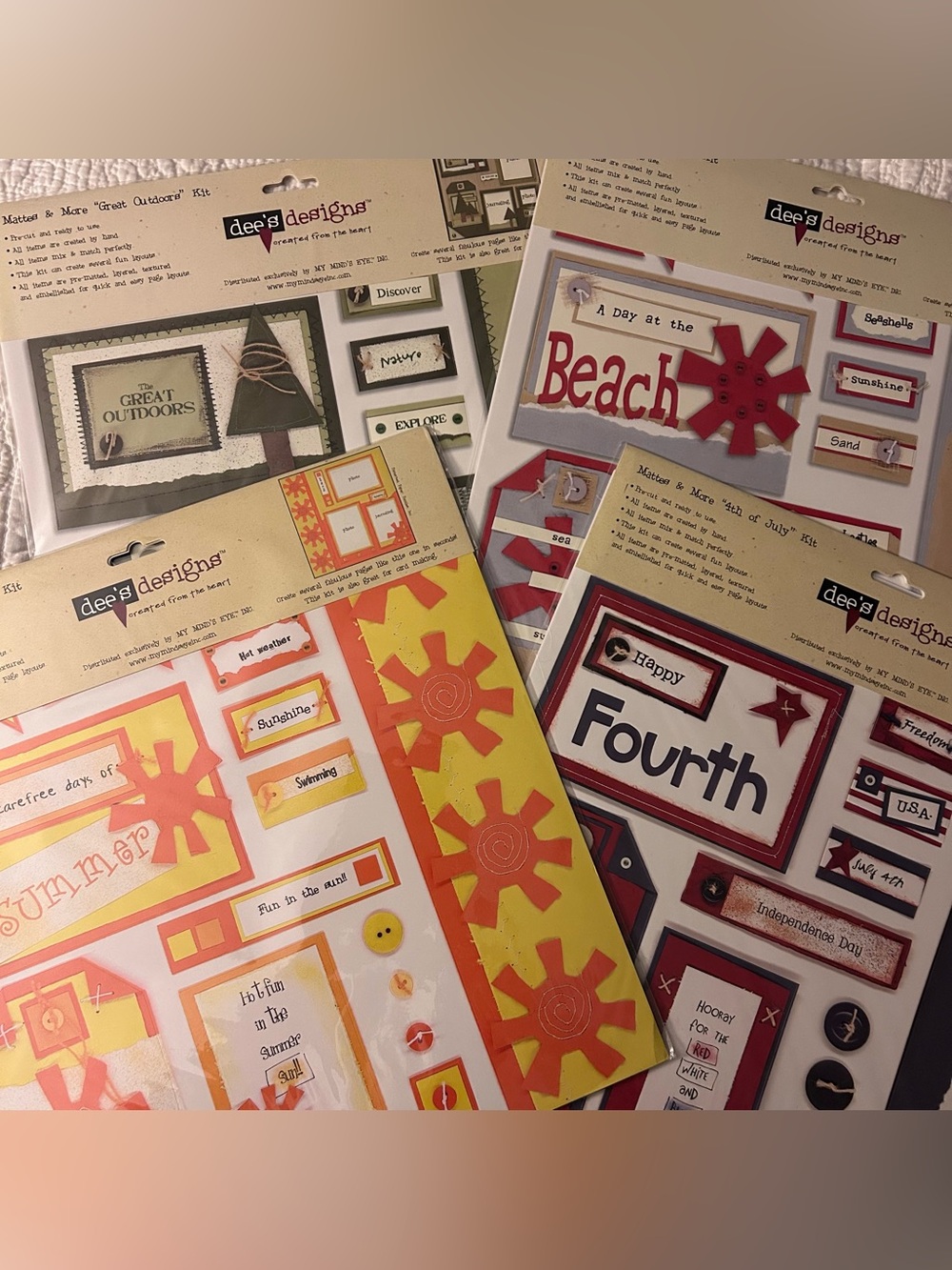 ☀️ Dee’s Designs by MME • Mattes & More Summer Themed Scrapbooking Craft Kits